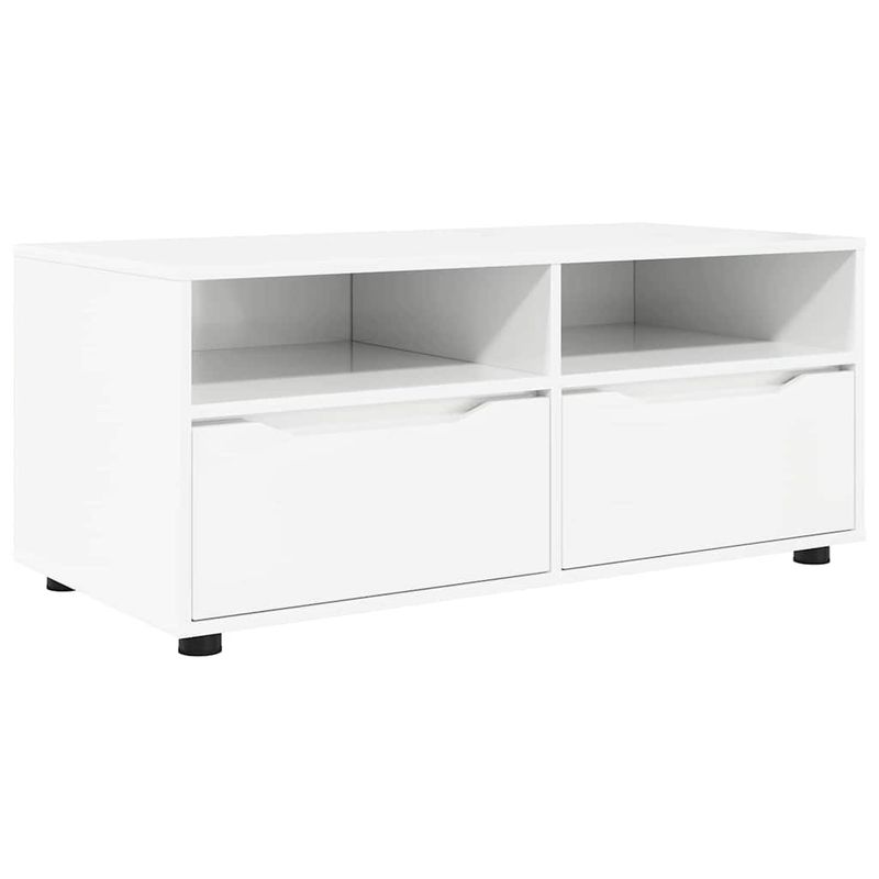 Casa si Gradina - Mobilier - Comode si corpuri - Comode - Cabinet TV cu sertar Alb lucios 100 x 48 x 43 cm Lemn compozit - Infinity.ro