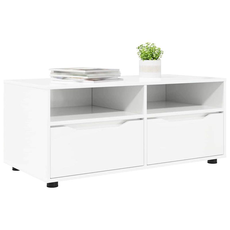 Casa si Gradina - Mobilier - Comode si corpuri - Comode - Cabinet TV cu sertar Alb lucios 100 x 48 x 43 cm Lemn compozit - Infinity.ro