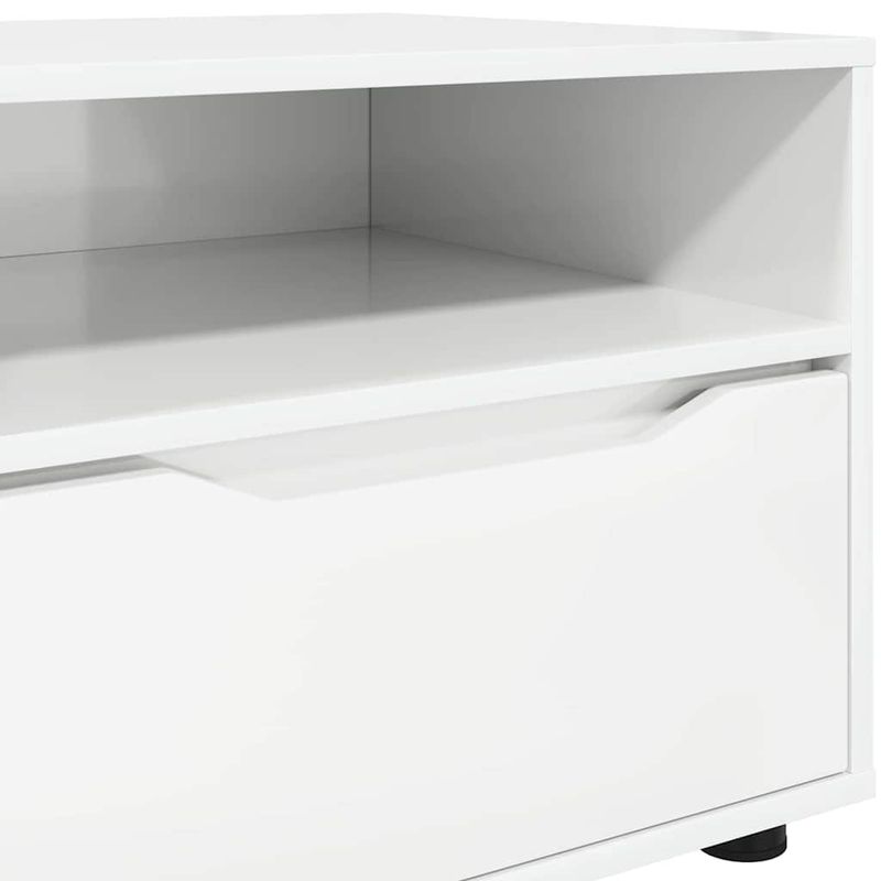 Casa si Gradina - Mobilier - Comode si corpuri - Comode - Cabinet TV cu sertar Alb lucios 100 x 48 x 43 cm Lemn compozit - Infinity.ro