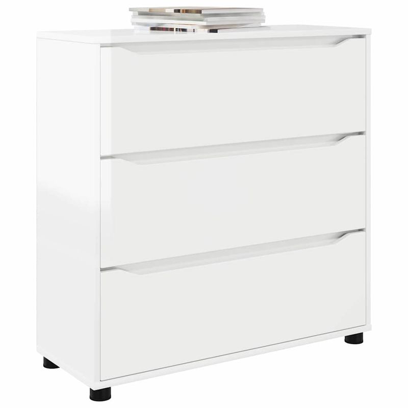 Casa si Gradina - Mobilier - Dulapuri si sifoniere - Dulapuri - Dulap de depozitare Alb lucios 80 x 31 x 81 cm Lemn compozit - Infinity.ro