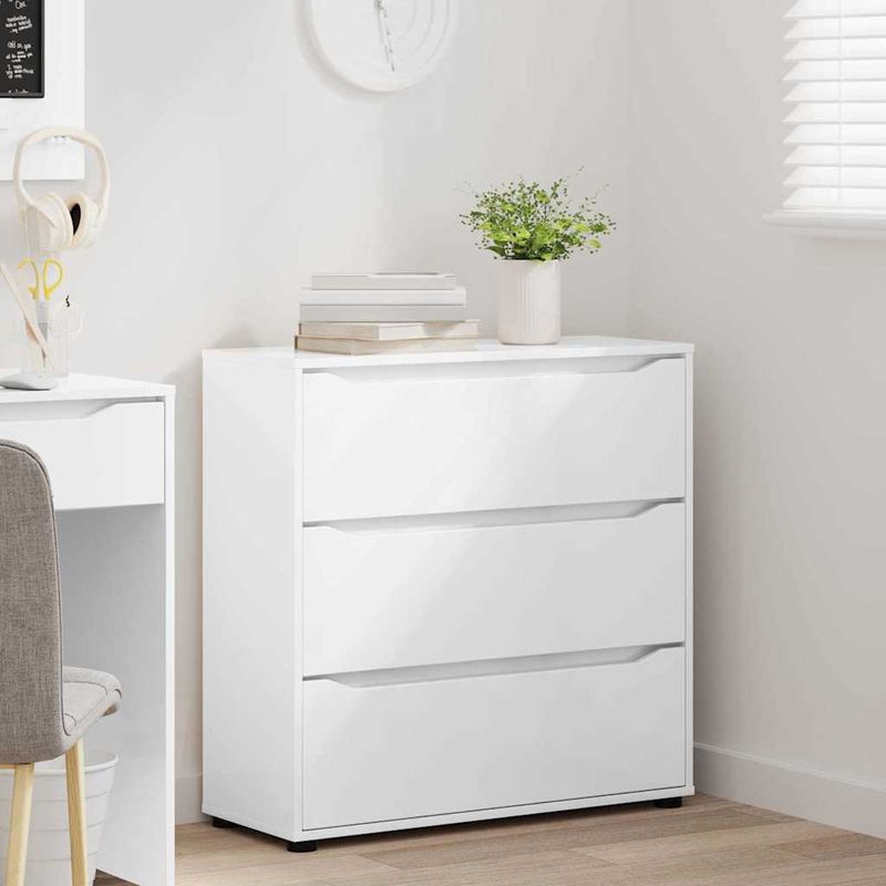 Casa si Gradina - Mobilier - Dulapuri si sifoniere - Dulapuri - Dulap de depozitare Alb lucios 80 x 31 x 81 cm Lemn compozit - Infinity.ro