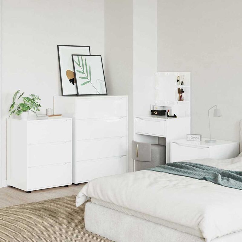 Casa si Gradina - Mobilier - Dulapuri si sifoniere - Dulapuri - Dulap de depozitare Alb lucios 60 x 48 x 81 cm Lemn compozit - Infinity.ro