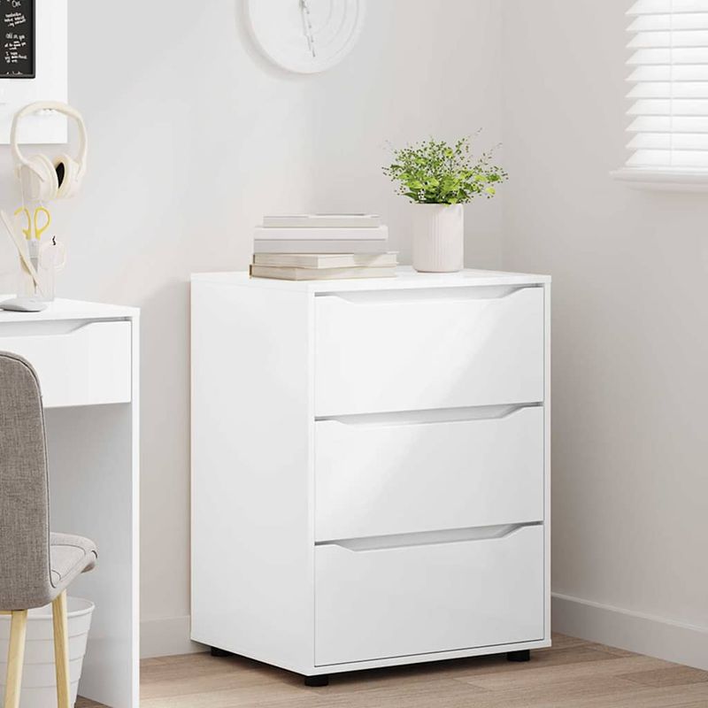 Casa si Gradina - Mobilier - Dulapuri si sifoniere - Dulapuri - Dulap de depozitare Alb lucios 60 x 48 x 81 cm Lemn compozit - Infinity.ro