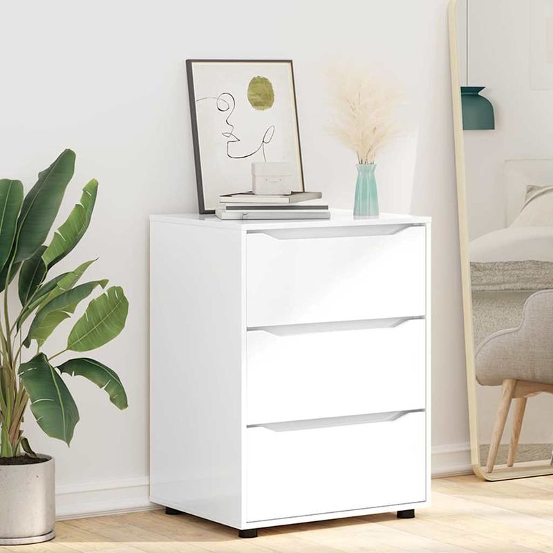 Casa si Gradina - Mobilier - Dulapuri si sifoniere - Dulapuri - Dulap de depozitare Alb lucios 60 x 48 x 81 cm Lemn compozit - Infinity.ro