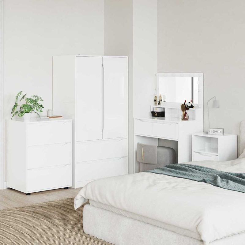 Casa si Gradina - Mobilier - Dulapuri si sifoniere - Dulapuri - Dulap de depozitare Alb lucios 60 x 48 x 81 cm Lemn compozit - Infinity.ro