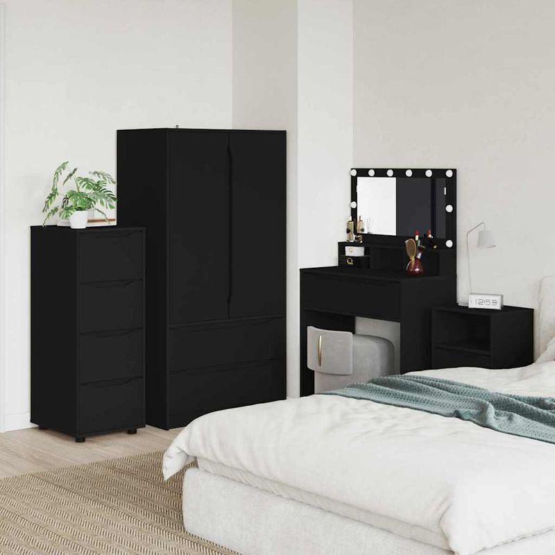 Casa si Gradina - Mobilier - Dulapuri si sifoniere - Dulapuri - Dulap de depozitare Negru 40 x 48 x 105 cm Lemn compozit - Infinity.ro