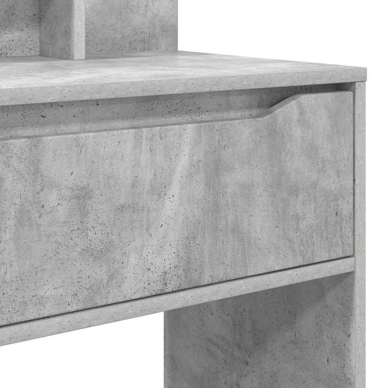 Casa si Gradina - Mobilier - Comode si corpuri - Masute de toaleta - Mese de toaleta pentru dormitor cu sertar cu raft Gri din beton - Infinity.ro