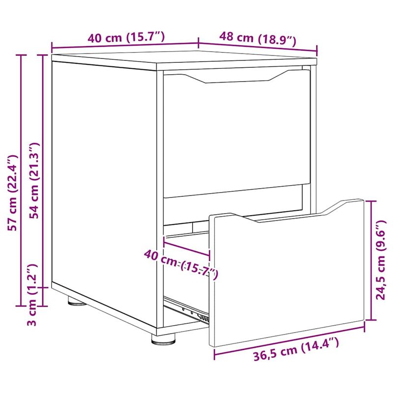 Casa si Gradina - Mobilier - Dulapuri si sifoniere - Dulapuri - Dulap de depozitare Gri Sonoma 40 x 48 x 57 cm Lemn compozit - Infinity.ro
