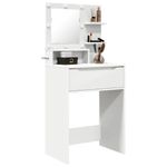 Casa si Gradina - Mobilier - Comode si corpuri - Masute de toaleta - Mese de toaleta pentru dormitor cu raft Alb 80 x 39,6 x 135 cm - Infinity.ro