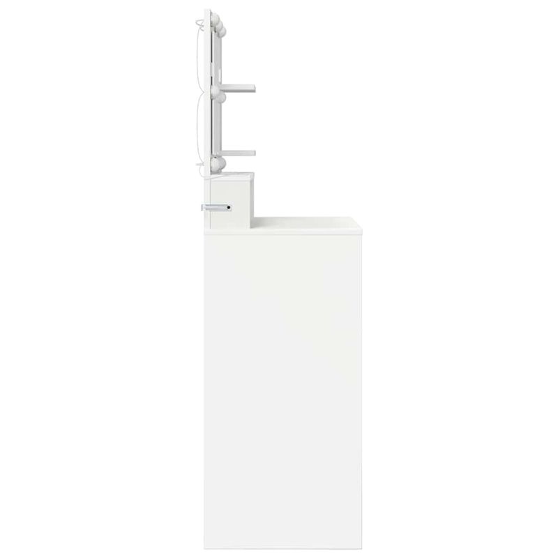 Casa si Gradina - Mobilier - Comode si corpuri - Masute de toaleta - Mese de toaleta pentru dormitor cu raft Alb 80 x 39,6 x 135 cm - Infinity.ro