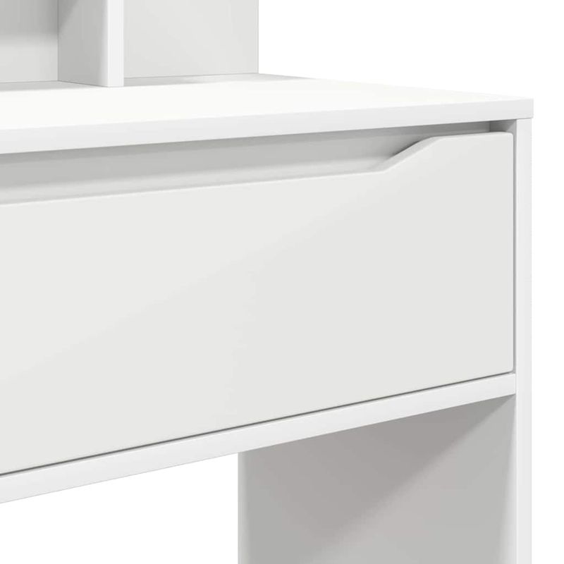 Casa si Gradina - Mobilier - Comode si corpuri - Masute de toaleta - Mese de toaleta pentru dormitor cu raft Alb 80 x 39,6 x 135 cm - Infinity.ro