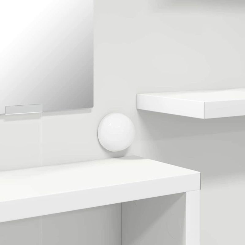 Casa si Gradina - Mobilier - Comode si corpuri - Masute de toaleta - Mese de toaleta pentru dormitor cu raft Alb 80 x 39,6 x 135 cm - Infinity.ro
