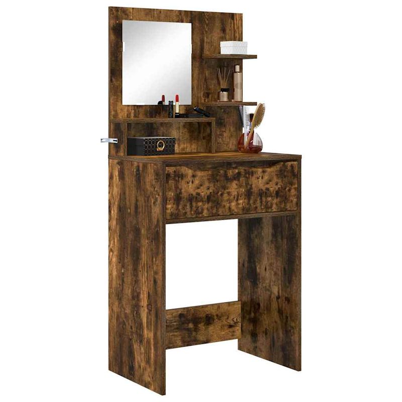 Casa si Gradina - Mobilier - Comode si corpuri - Masute de toaleta - Mese de toaleta pentru dormitor cu sertar Stejar fumuriu - Infinity.ro