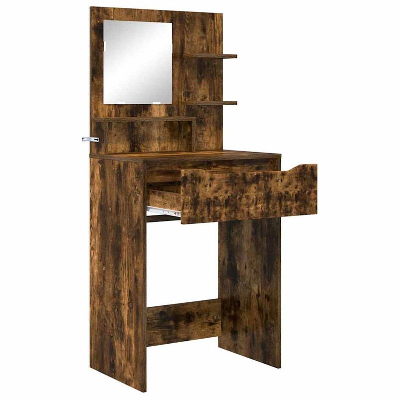 Casa si Gradina - Mobilier - Comode si corpuri - Masute de toaleta - Mese de toaleta pentru dormitor cu sertar Stejar fumuriu - Infinity.ro