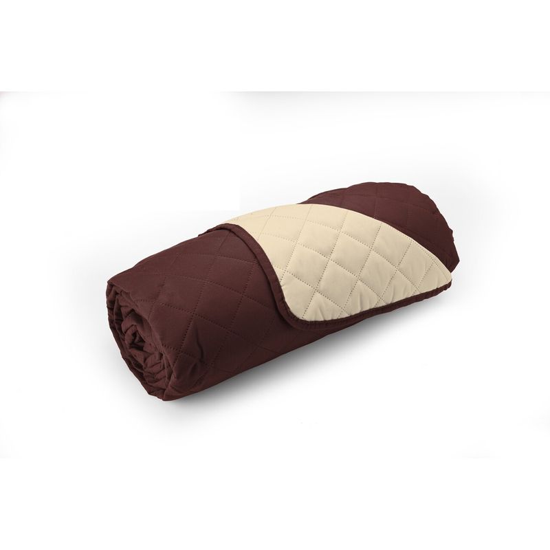 Casa si Gradina - Textile si covoare - Huse pentru mobilier - Husa matlasata cu doua fete Alcam pentru canapea 3 locuri Chocolate/Vanila - Infinity.ro