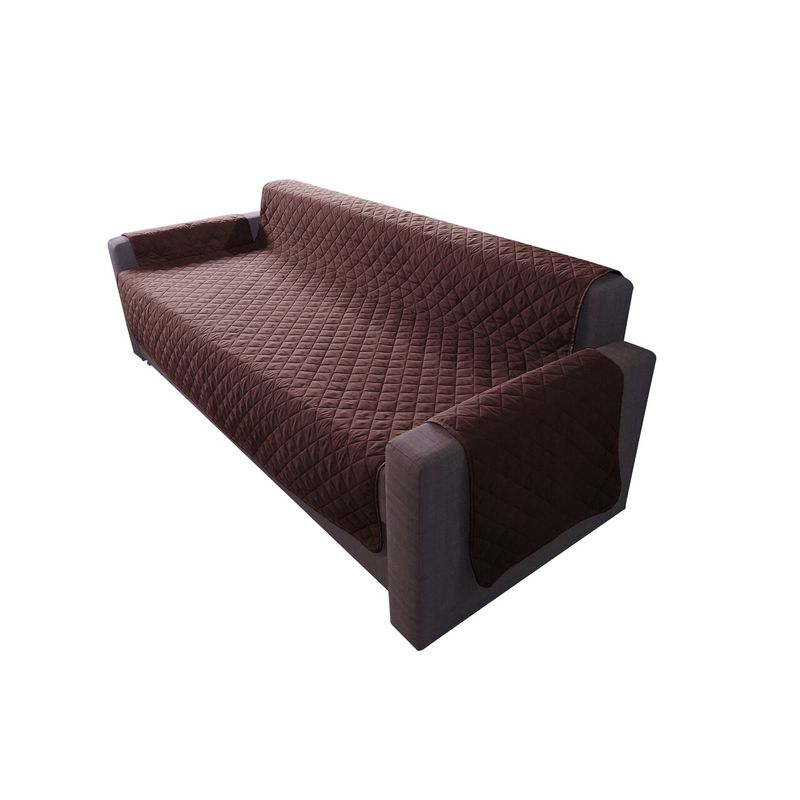 Casa si Gradina - Textile si covoare - Huse pentru mobilier - Husa matlasata cu doua fete Alcam pentru canapea 3 locuri Chocolate/Vanila - Infinity.ro