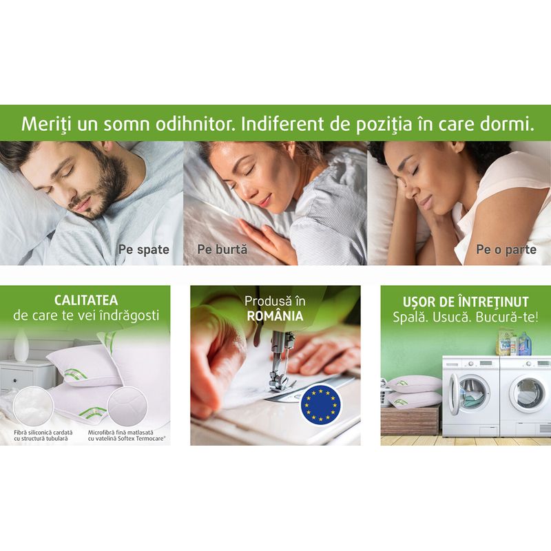 Casa si Gradina - Textile si covoare - Perne si pilote - Perne - Perna Alcam 70x70 cm, microfibra matlasata, lavabila, alb - Infinity.ro