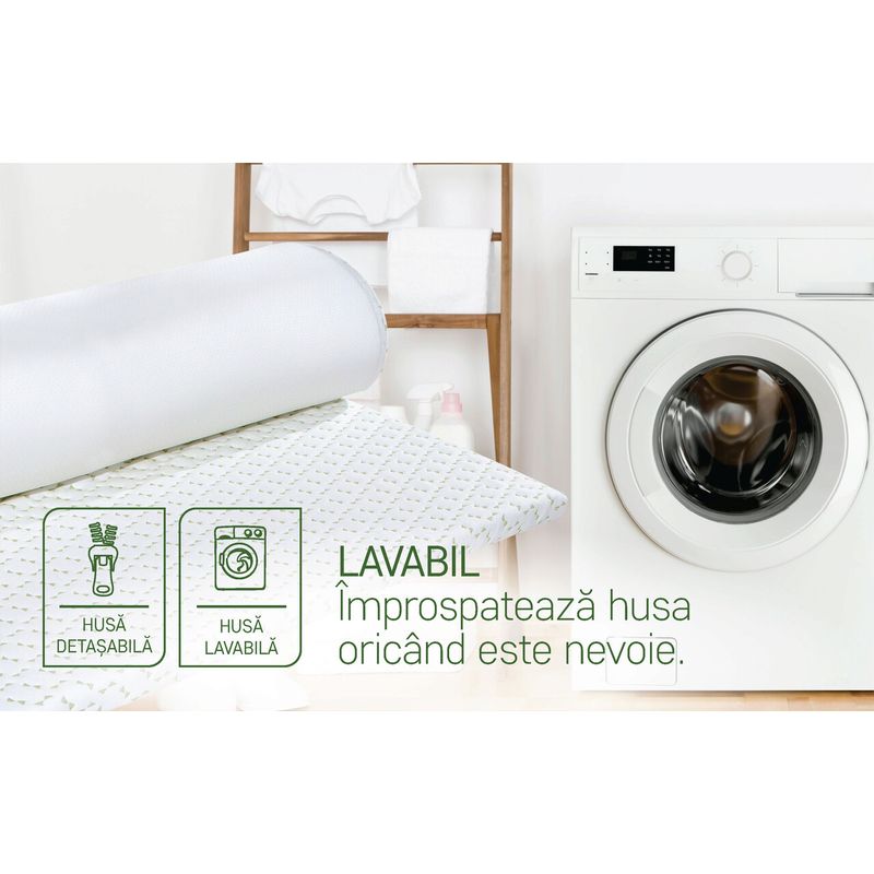 Casa si Gradina - Mobilier - Saltele si somiere - Toppere - Topper saltea Viva Memory Dual Confort 140x190 cm, H 6 cm - Infinity.ro