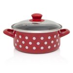 Casa si Gradina - Bucatarie si vesela - Vase pentru gatit - Oale si cratite - Cratita, 2.2l, capac din sticla Tufne emailata Metalac, 18 cm - Infinity.ro