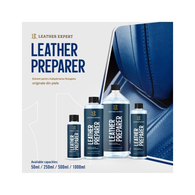 Auto si Moto - Intretinere auto - Produse curatare auto - Solutie indepartat vopseaua de piele LEATHER EXPERT Leather Preparer 500ml - Infinity.ro