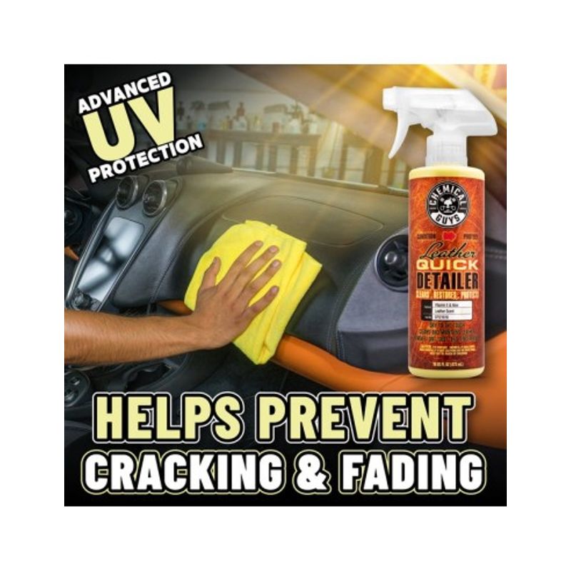 Auto si Moto - Intretinere auto - Produse curatare auto - Solutie curatare si hidratare piele ChemicalGuys Leather Quick Detailer, 473 ml - Infinity.ro