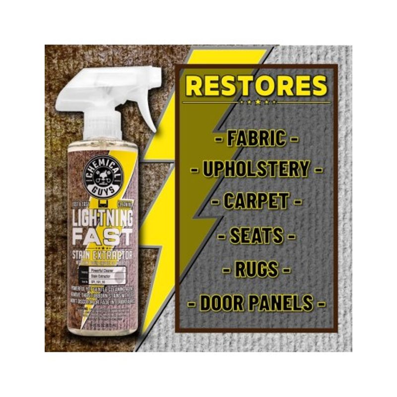 Auto si Moto - Intretinere auto - Produse curatare auto - Solutie indepartare pete tapiterie textila ChemicalGuys Lightning Fast Stain Extractor, 473 ml - Infinity.ro