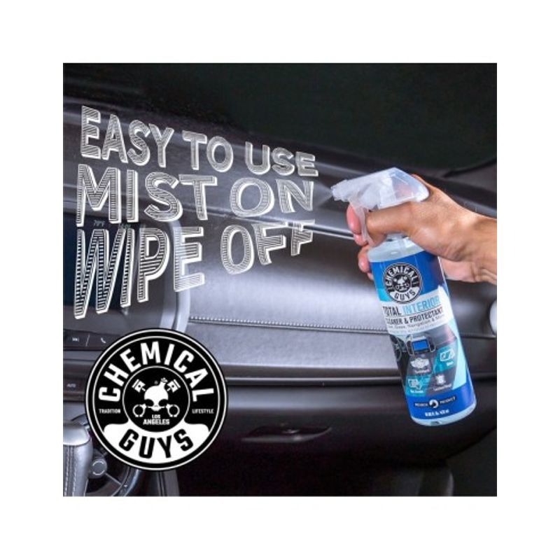 Auto si Moto - Intretinere auto - Produse curatare auto - Solutie 2 in 1 curatare si protejare pentru interior ChemicalGuys Total Interior Cleaner/Protect, 473 ml - Infinity.ro
