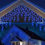 Casa si Gradina - Corpuri si surse de iluminat - Iluminat exterior - Instalatii luminoase exterior - Instalatie Craciun Turturi MRG M946, 12M, Intreconectabila, Albastru - Infinity.ro