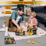 Jucarii, Copii si Bebe - Jucarii si jocuri - Seturi de constructie si cuburi - Seturi de constructie - Set de Constructie Robot 5-in-1, 269 PIese, STEM, Pentru Copii, Dezvoltare abilitati, Robotica, Copii 6+ ani - Infinity.ro