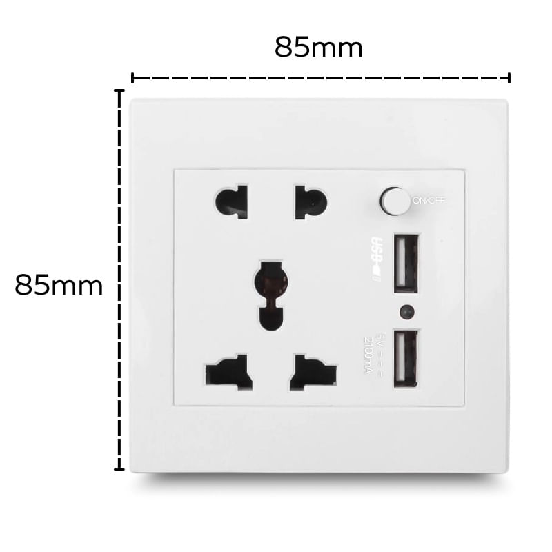 Laptop, Telefoane si Tablete - Wearables si gadgeturi - Gadgeturi - Dispozitive spionaj - Camera Spion in Priza Universala de perete iUni PR2, Wi-Fi, 8GB, Full HD, 2 porturi USB-A - Infinity.ro
