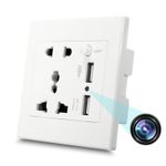 Laptop, Telefoane si Tablete - Wearables si gadgeturi - Gadgeturi - Dispozitive spionaj - Camera Spion in Priza Universala de perete iUni PR2, Wi-Fi, Full HD, 2 porturi USB-A, Slot Card MicroSD - Infinity.ro