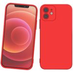 Laptop, Telefoane si Tablete - Telefoane mobile si accesorii - Accesorii Telefoane - Huse telefoane - Husa Liquid soft touch compatibila cu Apple IPhone 12, Red - ALC® - Infinity.ro