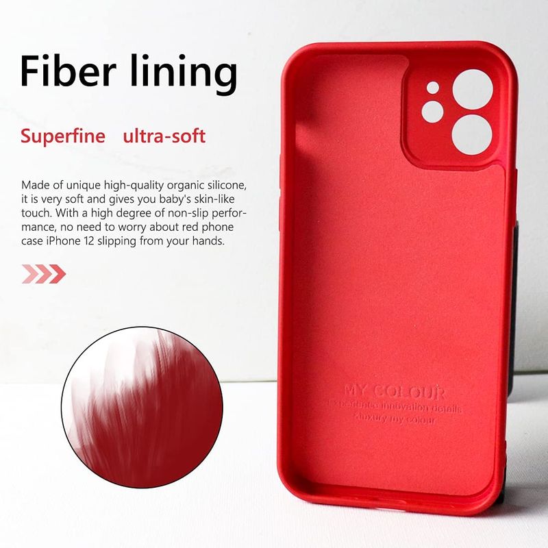 Laptop, Telefoane si Tablete - Telefoane mobile si accesorii - Accesorii Telefoane - Huse telefoane - Husa Liquid soft touch compatibila cu Apple IPhone 12, Red - ALC® - Infinity.ro