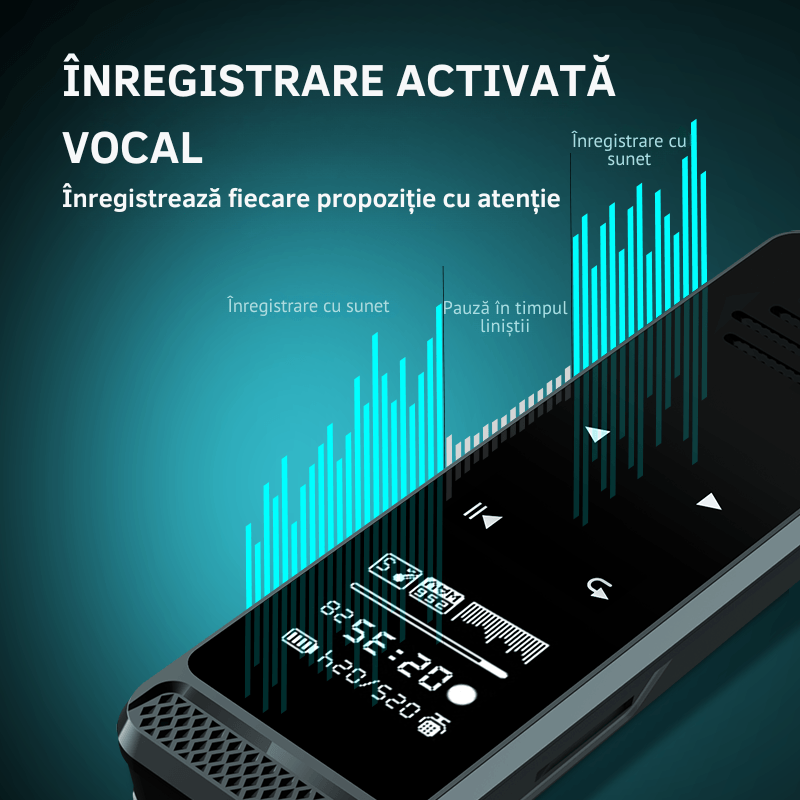 TV, Audio-Video si Foto - Portabile audio - Reportofoane - Reportofon Digital Profesional Q55, 32GB, Anulare Zgomot, Negru - Infinity.ro