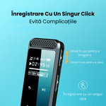 TV, Audio-Video si Foto - Portabile audio - Reportofoane - Reportofon Digital Profesional Q55, 16GB, Microfoane Duale, Negru - Infinity.ro