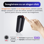 TV, Audio-Video si Foto - Portabile audio - Reportofoane - Reportofon Spion Profesional Q70, 16GB, Magnet Puternic, Negru - Infinity.ro