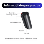 TV, Audio-Video si Foto - Portabile audio - Reportofoane - Reportofon Spion Profesional Q70, 16GB, Magnet Puternic, Negru - Infinity.ro