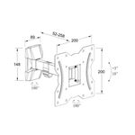 TV, Audio-Video si Foto - Accesorii TV si audio - Suporturi TV - Suport TV de perete 13"- 43" reglabil 1 brat, Well - Infinity.ro