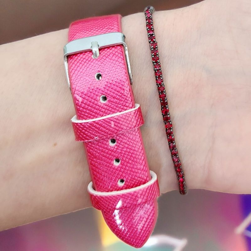 Fashion, accesorii si bijuterii - Femei - Bijuterii femei - Ceasuri femei - Set Ceas Casual de Damă cu Brățară Inclusă, display analog, mecanism quartz, curea piele ecologica lacuita, roz - Infinity.ro