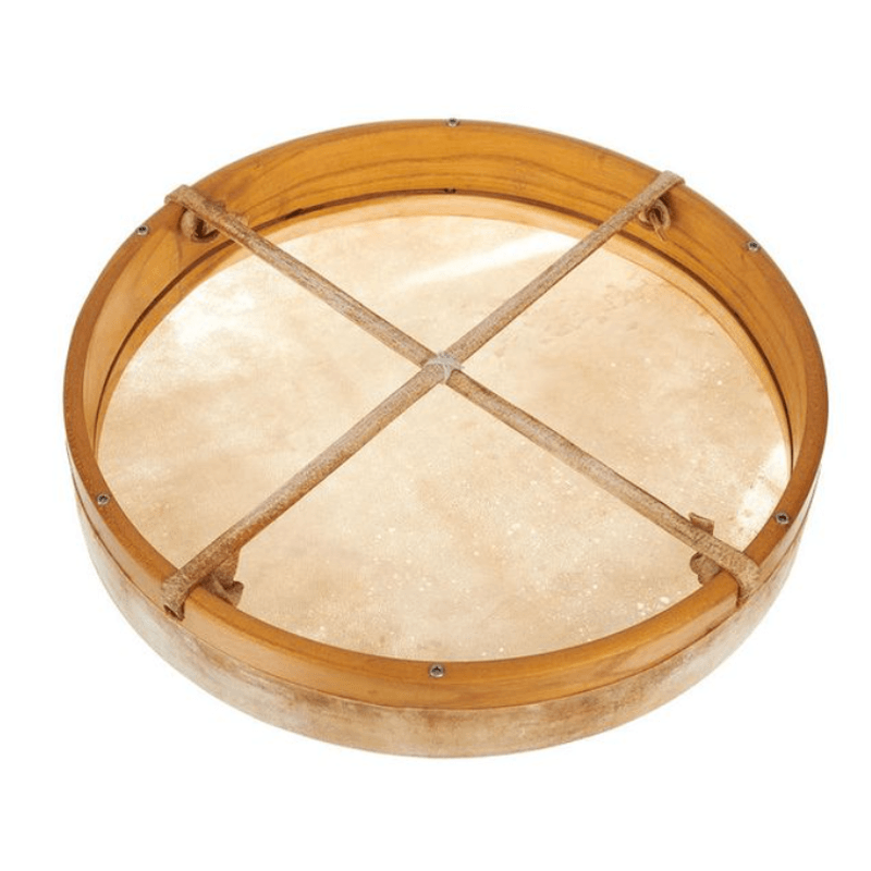 TV, Audio-Video si Foto - Instrumente muzicale - Instrumente de percutie - Toba samanica din piele de capra pre-intinsa, reglabila, cu ciocanel inclus, diametru 35 cm - Infinity.ro