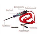 Auto si Moto - Reparatii si depanare - Scule auto - Testere si multimetre - Tester tensiune auto 6–24V DC cu afisaj digital, cablu spiralat rosu, sonda metalica subtire, clema crocodil - Infinity.ro