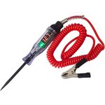 Auto si Moto - Reparatii si depanare - Scule auto - Testere si multimetre - Tester tensiune auto 6–24V DC cu afisaj digital, cablu spiralat rosu, sonda metalica subtire, clema crocodil - Infinity.ro