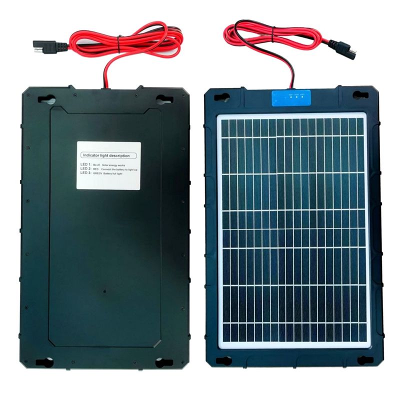 Auto si Moto - Reparatii si depanare - Redresoare - Incarcator solar auto Techstar 12W Waterproof, pentru baterii 12V, panou portabil cu cleme crocodil, mufa bricheta - Infinity.ro