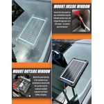 Auto si Moto - Reparatii si depanare - Redresoare - Incarcator solar auto Techstar 7.5W waterproof, pentru baterii 12V, panou portabil cu cleme crocodil, mufa bricheta - Infinity.ro