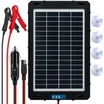 Auto si Moto - Reparatii si depanare - Redresoare - Incarcator solar auto Techstar 7.5W waterproof, pentru baterii 12V, panou portabil cu cleme crocodil, mufa bricheta - Infinity.ro