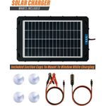 Auto si Moto - Reparatii si depanare - Redresoare - Incarcator solar auto Techstar 7.5W waterproof, pentru baterii 12V, panou portabil cu cleme crocodil, mufa bricheta - Infinity.ro
