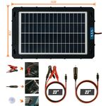 Auto si Moto - Reparatii si depanare - Redresoare - Incarcator solar auto Techstar 7.5W waterproof, pentru baterii 12V, panou portabil cu cleme crocodil, mufa bricheta - Infinity.ro