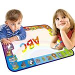 Jucarii, Copii si Bebe - Jucarii si jocuri - Jucarii & jocuri educative - Seturi pictura si desen - Covoras pentru pictura si desen cu apa NewEvo, 4 sabloane plus forme din spuma, 2 stilouri cu apa , 120x90 cm - Infinity.ro