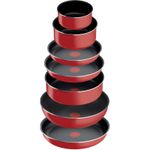 Casa si Gradina - Bucatarie si vesela - Vase pentru gatit - Tigai si seturi - Set 10 piese Tefal Ingenio Easy Cook & Clean, invelis antiaderent Titanium, indicator temperatura Thermo-Signal - Infinity.ro