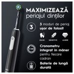Ingrijire personala si Cosmetice - Igiena dentara - Periute de dinti electrice - Set 2x Periuta de dinti electrica Oral-B Pro 1, Curatare 3D, 1 program, 1 capat de periaj, Negru/Roz - Infinity.ro
